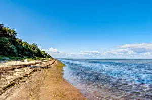 Waters Edge Prints: Beach coastline summer at Poel island, Germany