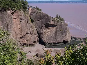 Fundy Prints: Beach from Diamond Rock Overlook, Hopewell Rocks, Bay of Fundy, New Brunswick, Canada