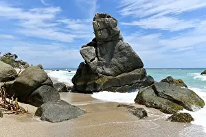 Top Down Prints: Beach of Los Naranjos in Santa Marta by Tayrona National Park in Colombia
