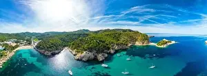 Sant Prints: beach of Port Sant Miquel on the north shore of Ibiza island in Spain