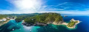 Sant Prints: beach of Port Sant Miquel on the north shore of Ibiza island in Spain