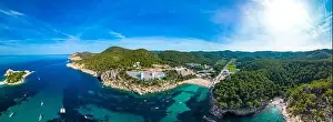 beach of Port Sant Miquel on the north shore of Ibiza island in Spain
