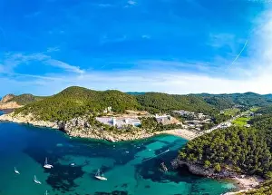Sant Prints: beach of Port Sant Miquel on the north shore of Ibiza island in Spain