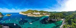 Sant Prints: beach of Port Sant Miquel on the north shore of Ibiza island in Spain