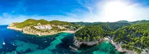 Sant Prints: beach of Port Sant Miquel on the north shore of Ibiza island in Spain