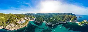 beach of Port Sant Miquel on the north shore of Ibiza island in Spain