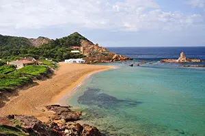 Espagne Prints: Beach view, Cala Pregonda, Es Mercadal, Menorca, Balearic Islands, Spain