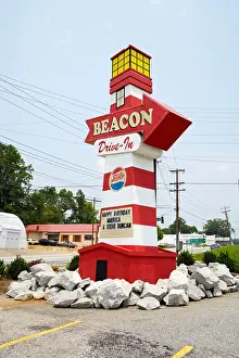 Eats Prints: The Beacon Drive-In restaurant sign along John B