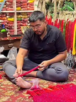 Kathmandu Prints: The bead market in the Asan area - Kathmandu, Nepal