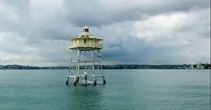 Auckland Harbour Prints: Bean Rock Lighthouse, Auckland Harbour