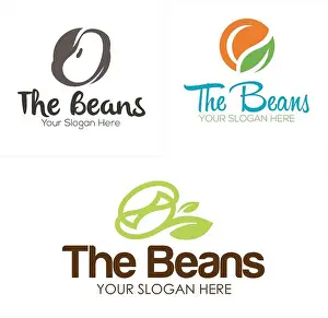 Peanut Prints: The beans icon logo template