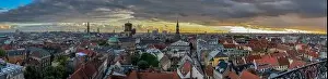 Aerial Europe Prints: Beautiful aerial view of the delish city of Copenhagen the capital of Denmark