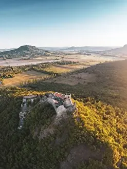 Badacsony Prints: Beautiful aerial view of Szigliget