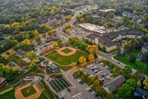 Cars Prints: Beautiful aerial view of the Twin Cities suburb of Minnetonka, Minnesota