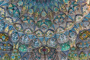 Mausoleum Prints: Beautiful artwork in the Ahmad Shah Durrani Mausoleum, Kandahar, Afghanistan, Asia