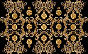 Floral Composition Prints: A beautiful baroque design for textile print or creating new design