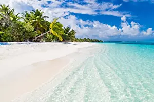 Beautiful beach landscape. Summer holiday and vacation concept. Inspirational tropical beach. Beach background banner
