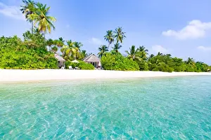 Beautiful beach landscape. Summer holiday and vacation concept. Inspirational tropical beach. Beach background banner