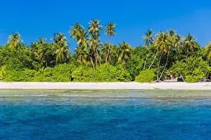 Beautiful beach in Maldives. Summer holiday travel concept