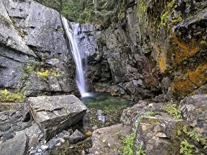 Flowing Water Prints: The beautiful Char Falls along Lightning Creek located in the mountains of north Idaho