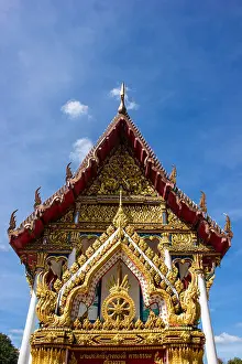 Golden Green Prints: The Beautiful churches, temples, Thailand and blue sky