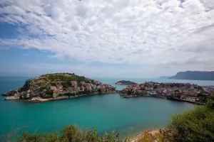 Big Rocky Prints: Beautiful cityscape on the mountains over Black-sea
