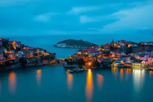 Big Rocky Prints: Beautiful cityscape on the mountains over Black-sea
