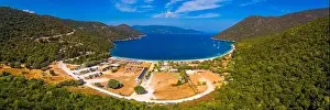 Vacation Destinations Prints: Beautiful crystal clear azure water at Antisamos beach on Kefalonia island