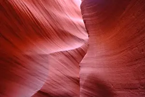 Antelope Canyon Prints: beautiful curves on rock in Lower Antelope Canyon, Arizona, America