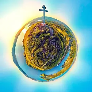 360 Degree View Prints: Beautiful futuristic panoramic (360 spherical panorama little planet)