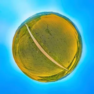 360 Degree View Prints: Beautiful futuristic panoramic (360 spherical panorama little planet)