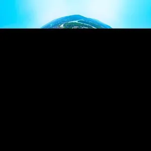 360 Degree View Prints: Beautiful futuristic panoramic (360 spherical panorama little planet) aerial drone view to city of Ust-Kamenogorsk (KZ)