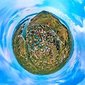 360 Degree View Prints: Beautiful futuristic panoramic (360 spherical panorama little planet)