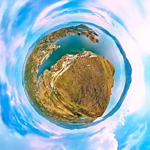 360 Degree View Prints: Beautiful futuristic panoramic (360 spherical panorama little planet)