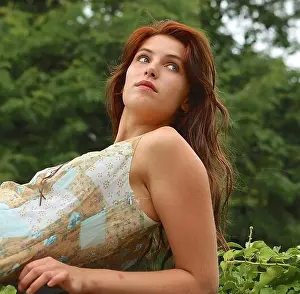 Beautiful Woman Prints: Beautiful German Model in Cannizaro Park 2017