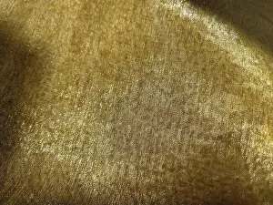 Satin Prints: Beautiful gold fabric. Organza in yellow