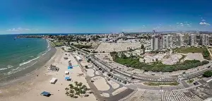 Galilee Prints: Beautiful high resolution panoramic drone image of the city of Acre Israel during the summer