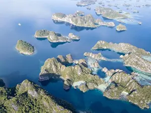 Beautiful limestone islands rise from Raja Ampat's seascape. This remote part of Indonesia is home to the greatest marine biodiversity on Earth