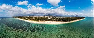 Maurice Prints: Beautiful Mauritius Island with gorgeous beach Flic en Flac