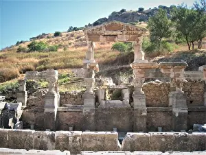 Ephesus Prints: Beautiful monuments at the entrance af the excavation of Ephesus in Turkey