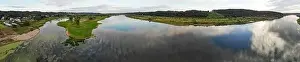 Lithuanian Prints: Beautiful Nemunas and Nevezis rivers confluence close to Kaunas city and Raudondvaris in Lithuania