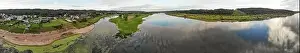 Lithuanian Prints: Beautiful Nemunas and Nevezis rivers confluence close to Kaunas city and Raudondvaris in Lithuania