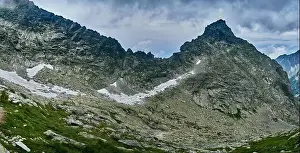Solisko Prints: Beautiful panoramic aerial drone view of mountain in National Park High Tatra