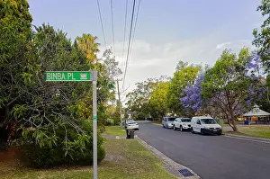 Residential Area Prints: Beautiful suburban Australia street with cars