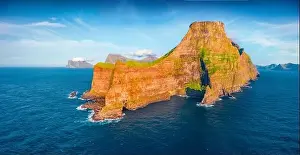 Kallur Prints: Beautiful summer scenery. Marvelous morning view from flying droneof Kallur Lighthouse