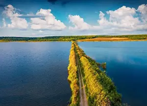 Green Lake Prints: Beautiful summer scenery. Stunning summer scene of Vertelka lake
