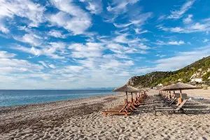 Sky Clouds Prints: A beautiful sunny afternoon on Kathisma Beach