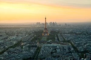 Images Dated 5th May 2016: Beautiful view Eiffel tower at dusk, Paris, France. Paris is the most-visited paid monument in