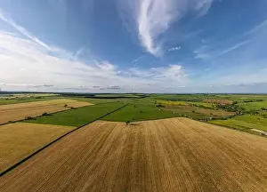 Beautiful view footage taken with a drone above the Flamborough
