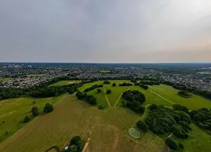 Picturesque Scenery Prints: Beautiful view footage taken with a drone in North Yorkshire